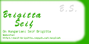 brigitta seif business card